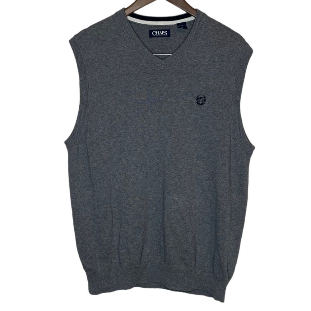 Chaps Gray Vest size Large